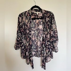 LC Lauren Conrad Floral Cardigan